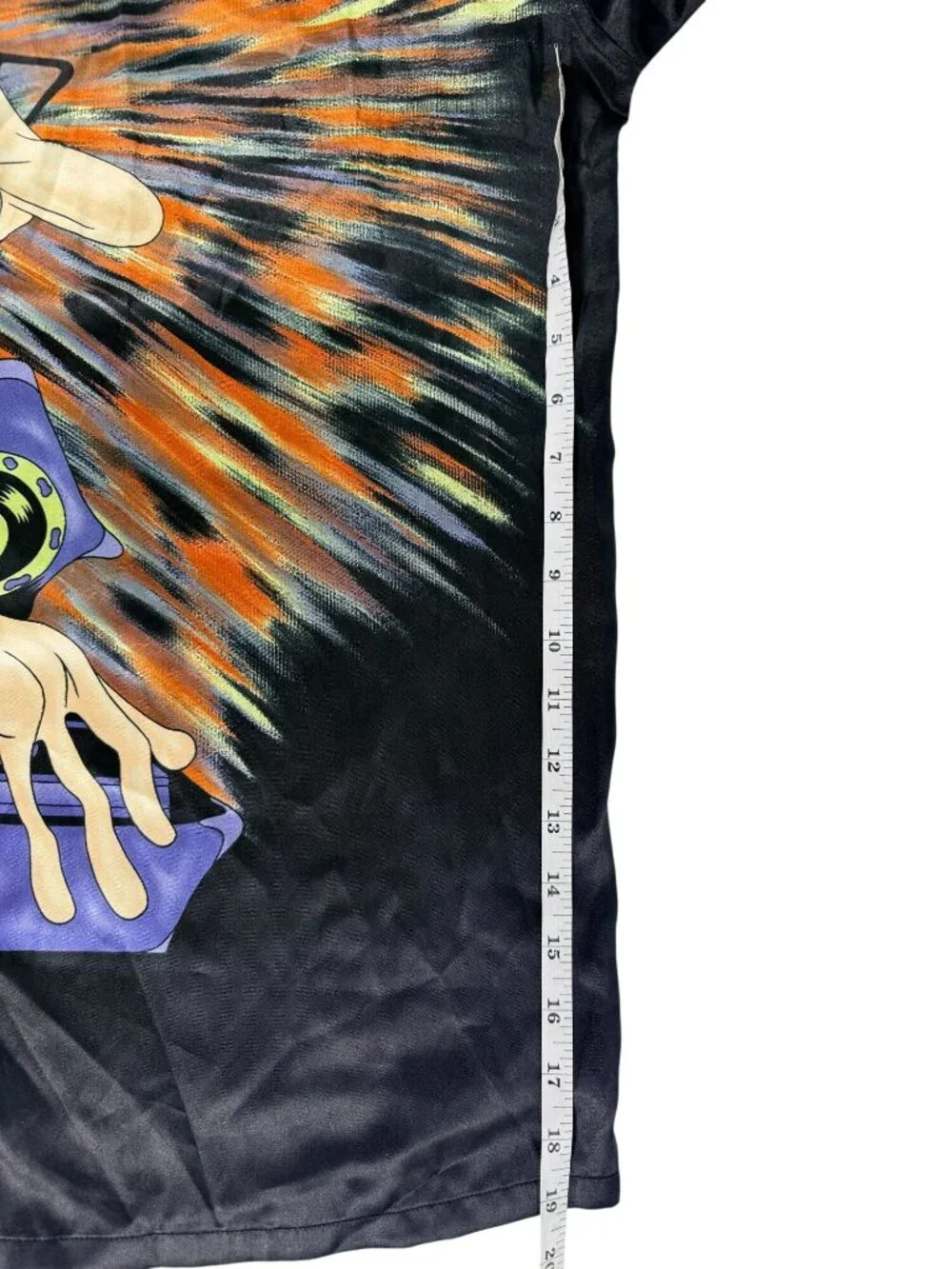 Vintage 90s AOP DJ Shirt Hip Hop Graffiti Rave Clubwear Medium (XXL Fit) - Picture 8 of 8